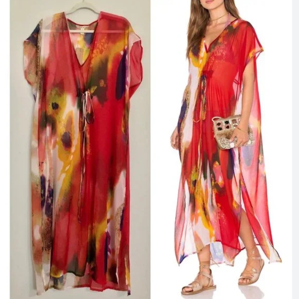 Michael Stars Woman’s Multicolored Coverup Maxi Dress. One Size Fits All.